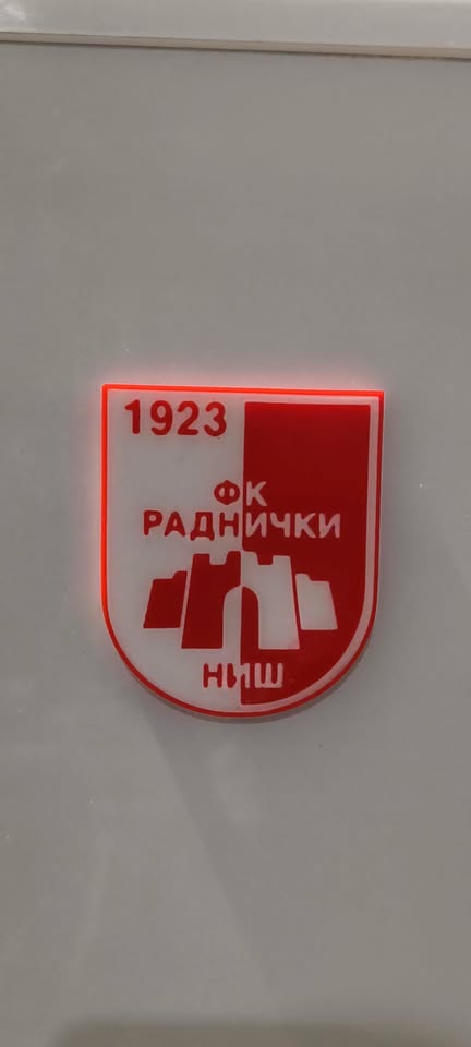 3D štampan grb FK Radnički Niš